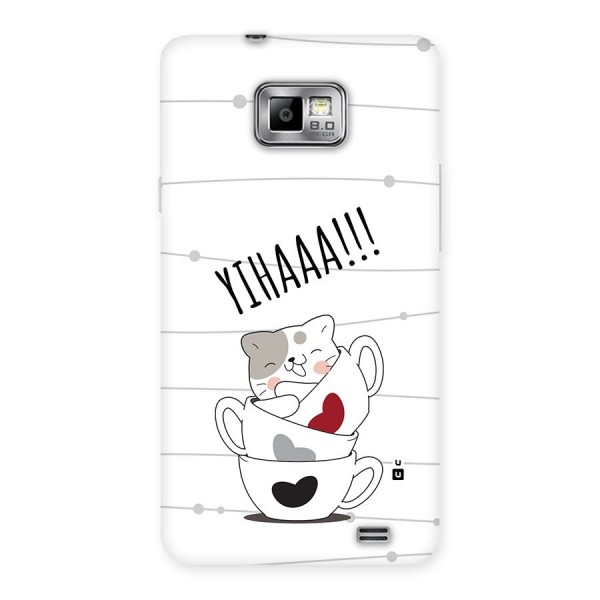 Cute Cat Cup Back Case for Galaxy S2