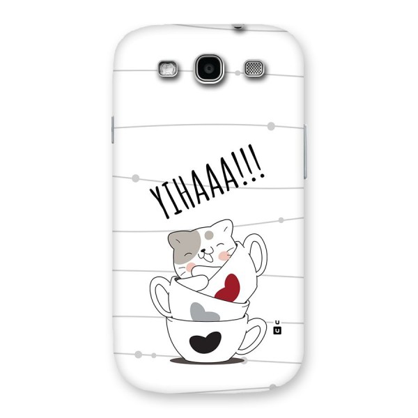 Cute Cat Cup Back Case for Galaxy S3