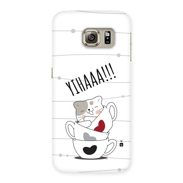 Cute Cat Cup Back Case for Galaxy S6 Edge Plus