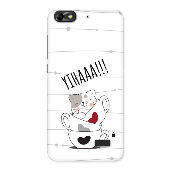 Cute Cat Cup Back Case for Honor 4C