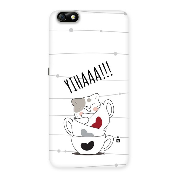 Cute Cat Cup Back Case for Honor 4X