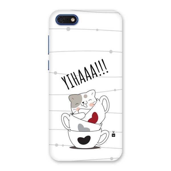 Cute Cat Cup Back Case for Honor 7s