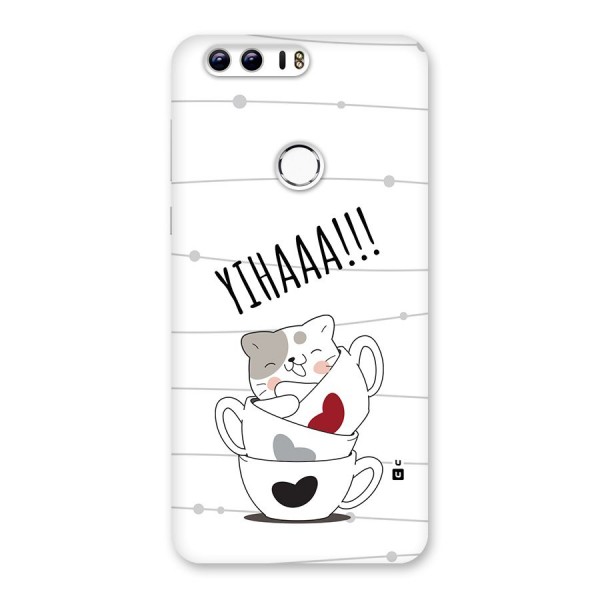 Cute Cat Cup Back Case for Honor 8