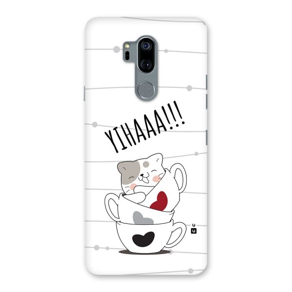 Cute Cat Cup Back Case for LG G7