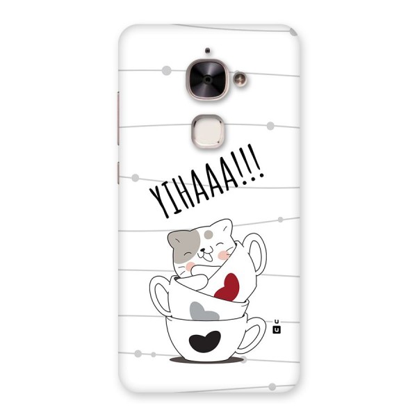 Cute Cat Cup Back Case for Le 2