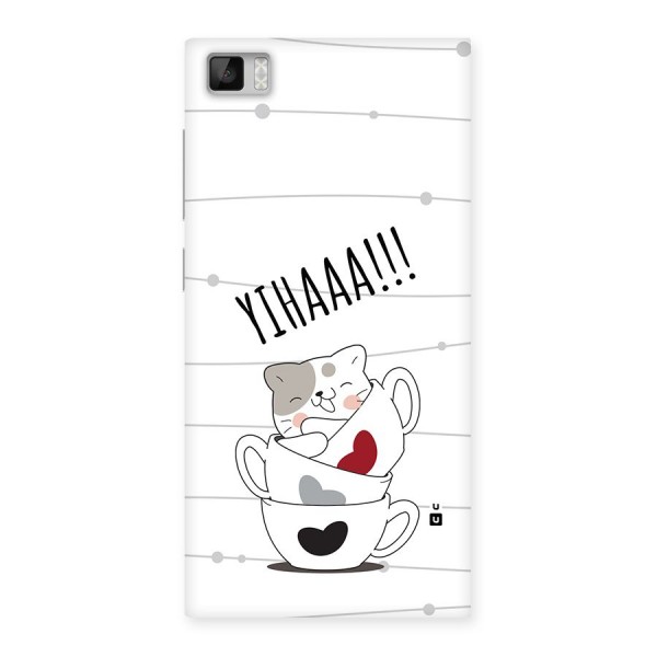 Cute Cat Cup Back Case for Mi3