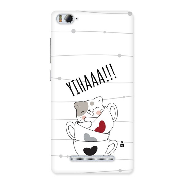 Cute Cat Cup Back Case for Mi4i