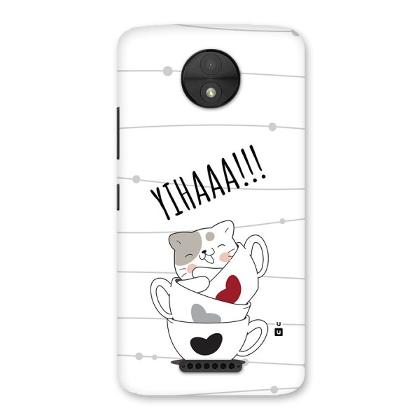 Cute Cat Cup Back Case for Moto C