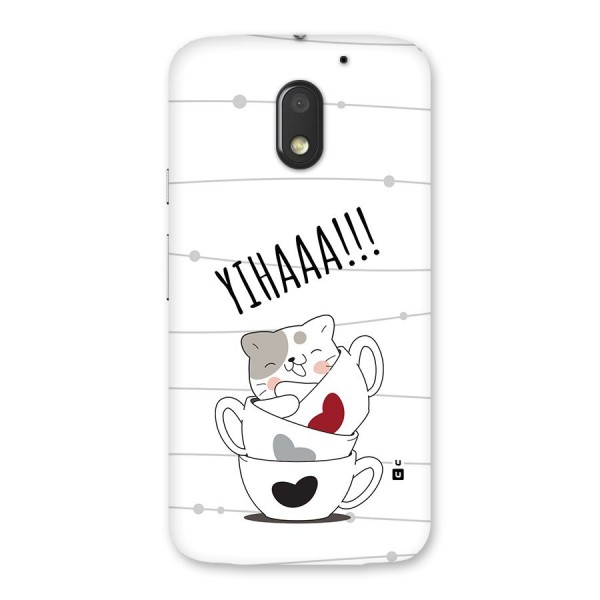 Cute Cat Cup Back Case for Moto E3 Power