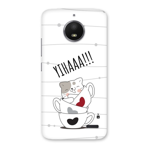 Cute Cat Cup Back Case for Moto E4