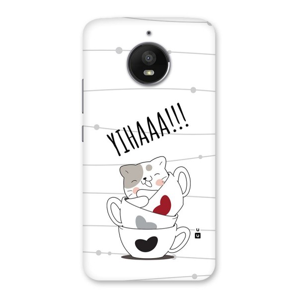 Cute Cat Cup Back Case for Moto E4 Plus