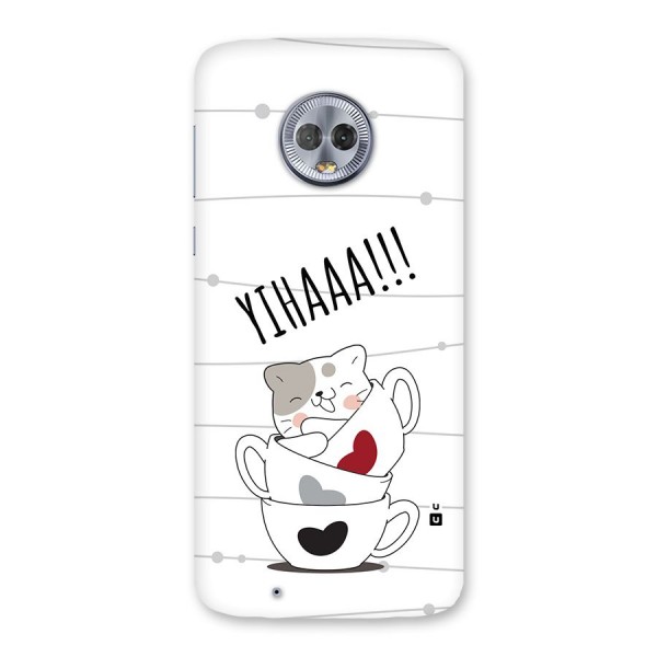 Cute Cat Cup Back Case for Moto G6