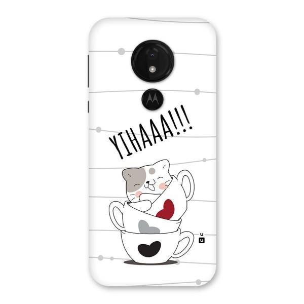 Cute Cat Cup Back Case for Moto G7 Power