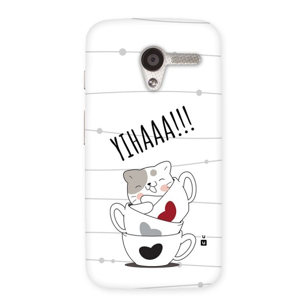 Cute Cat Cup Back Case for Moto X