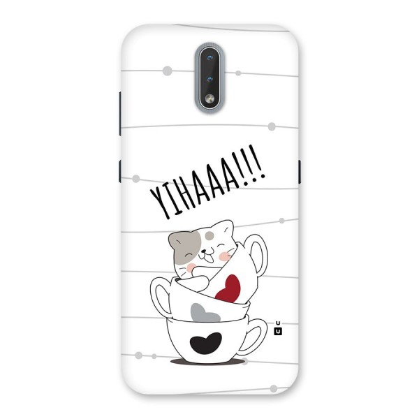 Cute Cat Cup Back Case for Nokia 2.3