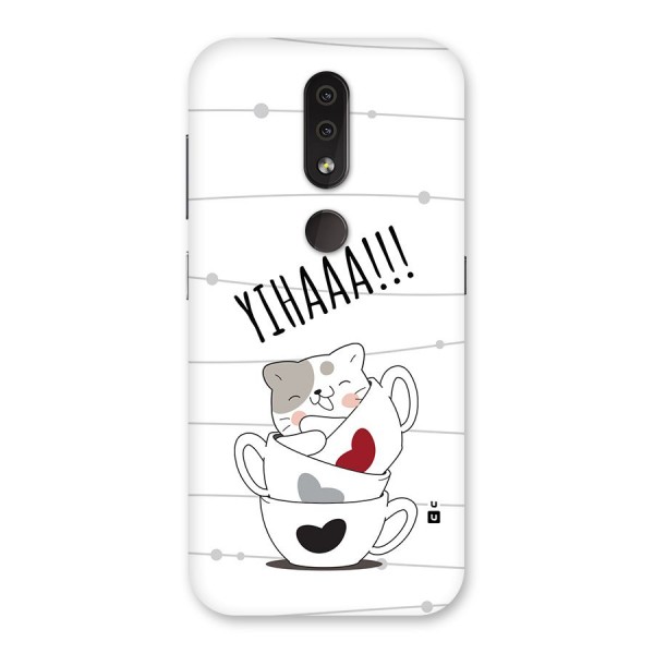 Cute Cat Cup Back Case for Nokia 4.2