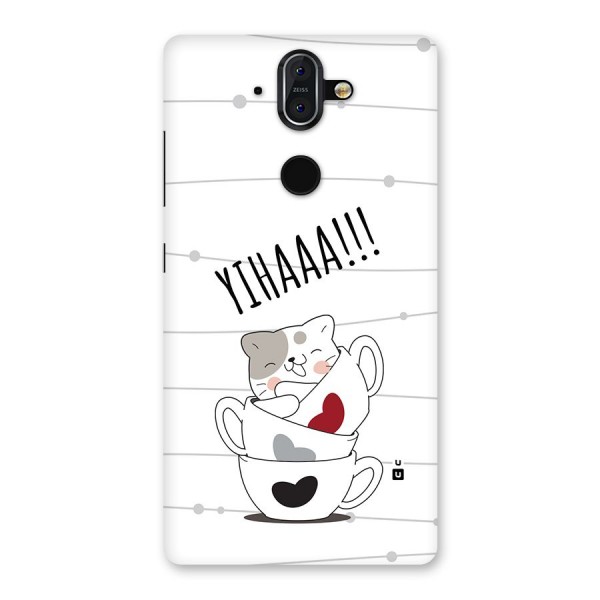 Cute Cat Cup Back Case for Nokia 8 Sirocco