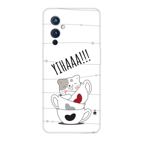 Cute Cat Cup Back Case for OnePlus 9