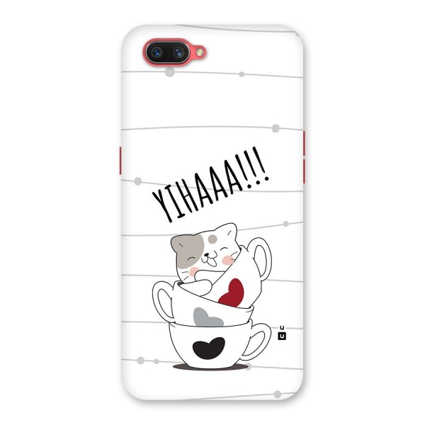 Cute Cat Cup Back Case for Oppo A3s