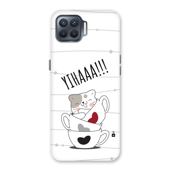 Cute Cat Cup Back Case for Oppo F17 Pro