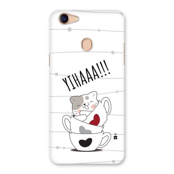 Cute Cat Cup Back Case for Oppo F5