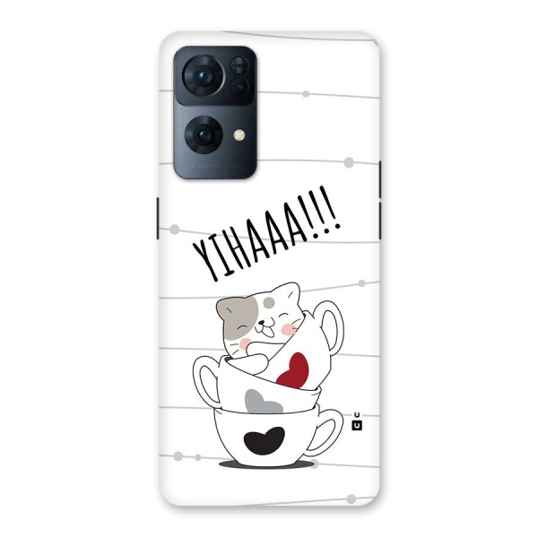 Cute Cat Cup Back Case for Oppo Reno7 Pro 5G