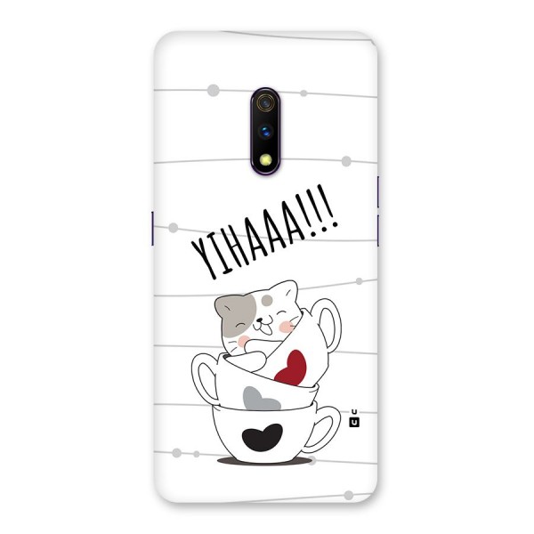 Cute Cat Cup Back Case for Realme X