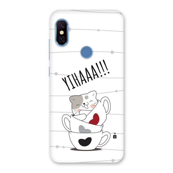 Cute Cat Cup Back Case for Redmi Note 6 Pro