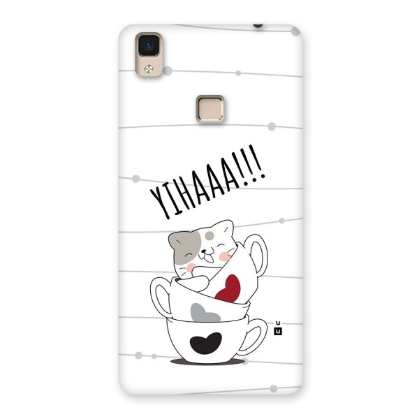 Cute Cat Cup Back Case for V3 Max