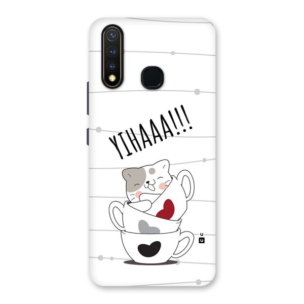 Cute Cat Cup Back Case for Vivo Y19