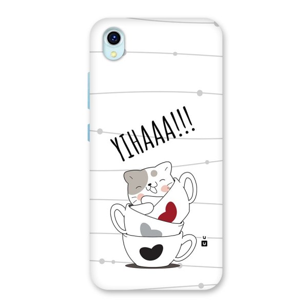 Cute Cat Cup Back Case for Vivo Y1s