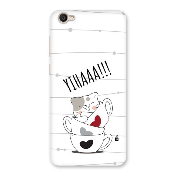 Cute Cat Cup Back Case for Vivo Y55s