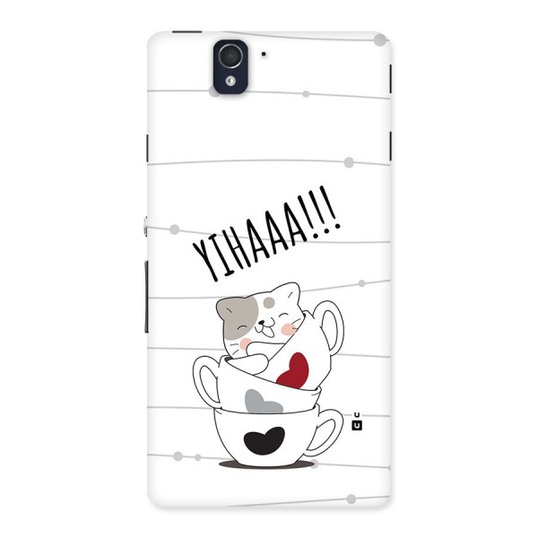 Cute Cat Cup Back Case for Xperia Z