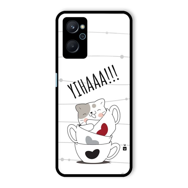 Cute Cat Cup Glass Back Case for Realme 9i