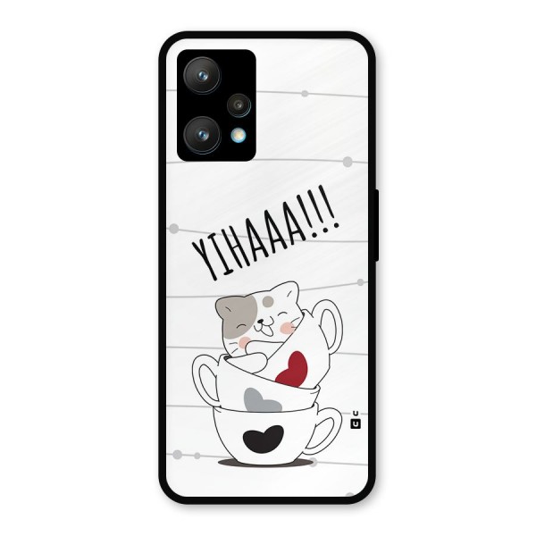 Cute Cat Cup Metal Back Case for Realme 9
