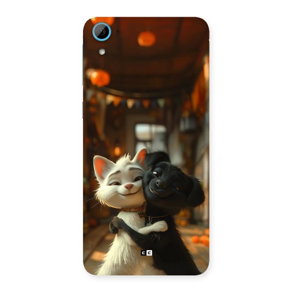 Cute Cat Dog Back Case for Desire 826