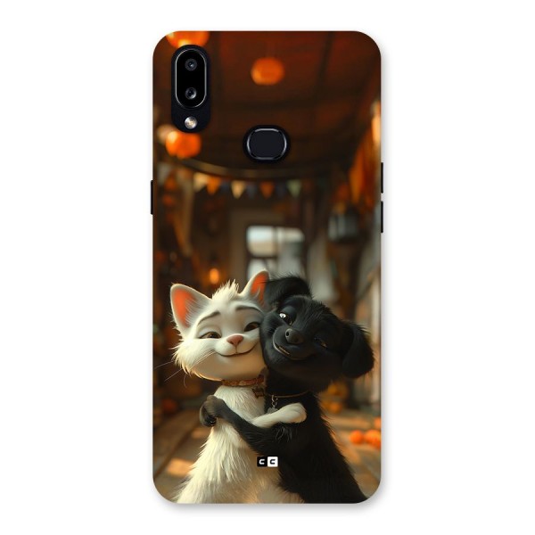 Cute Cat Dog Back Case for Galaxy A10s