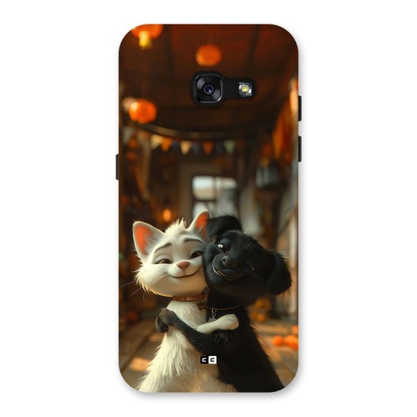 Cute Cat Dog Back Case for Galaxy A3 (2017)