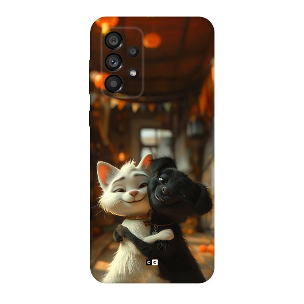 Cute Cat Dog Back Case for Galaxy A73 5G