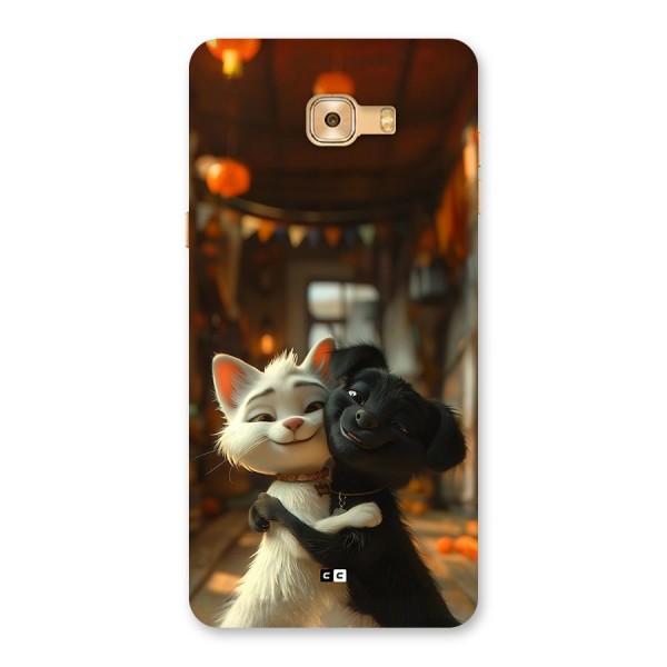 Cute Cat Dog Back Case for Galaxy C9 Pro