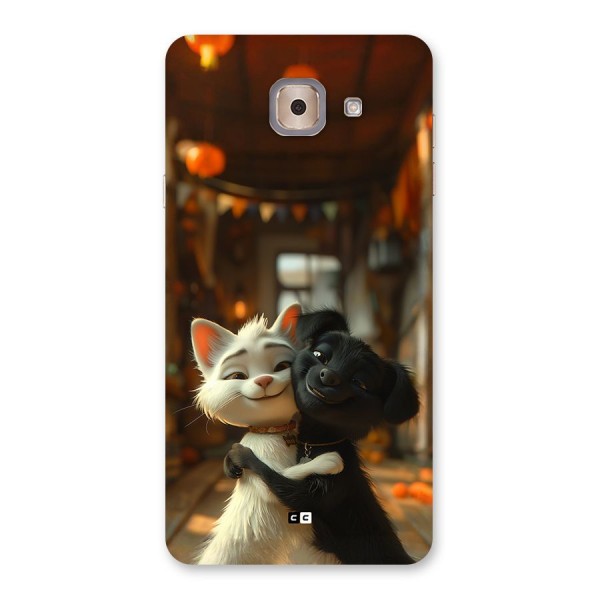 Cute Cat Dog Back Case for Galaxy J7 Max