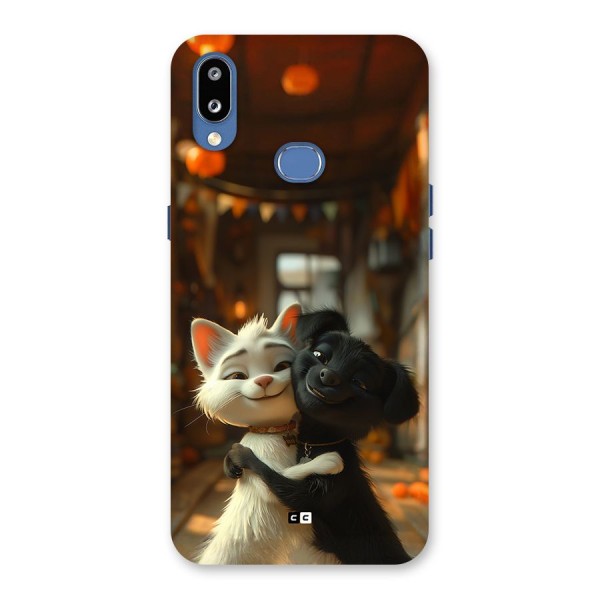 Cute Cat Dog Back Case for Galaxy M01s