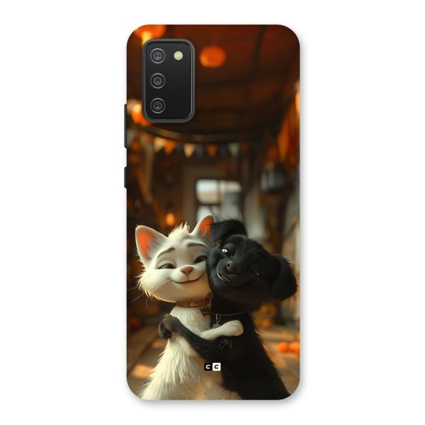 Cute Cat Dog Back Case for Galaxy M02s