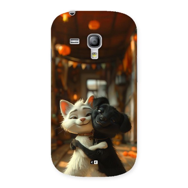 Cute Cat Dog Back Case for Galaxy S3 Mini