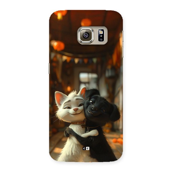 Cute Cat Dog Back Case for Galaxy S6 Edge Plus