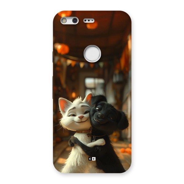 Cute Cat Dog Back Case for Google Pixel XL