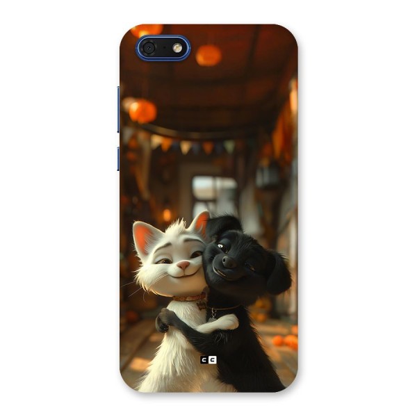 Cute Cat Dog Back Case for Honor 7s