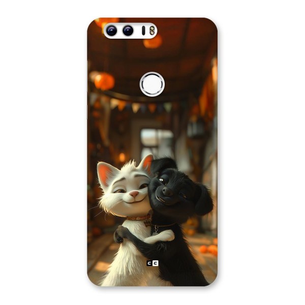 Cute Cat Dog Back Case for Honor 8