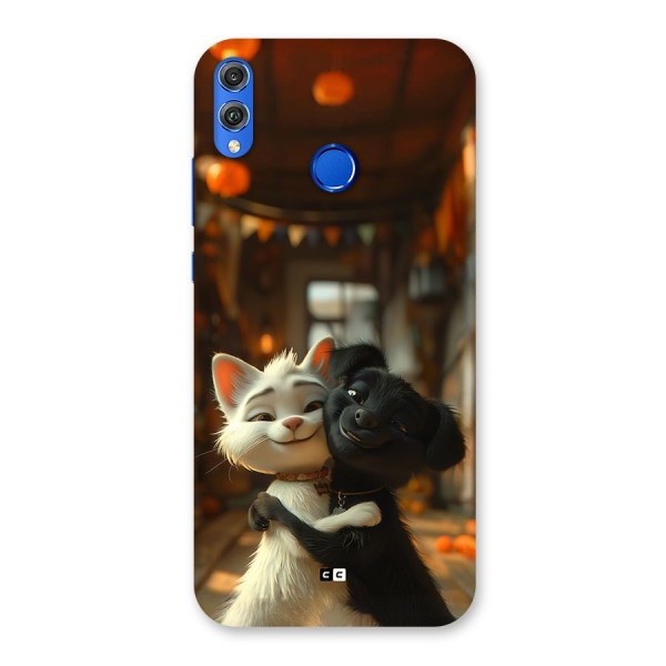 Cute Cat Dog Back Case for Honor 8X