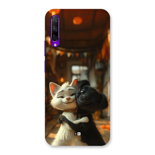 Cute Cat Dog Back Case for Honor 9X Pro